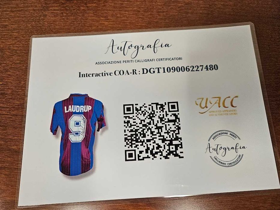 Barcelona Michael Laudrup signed shirt