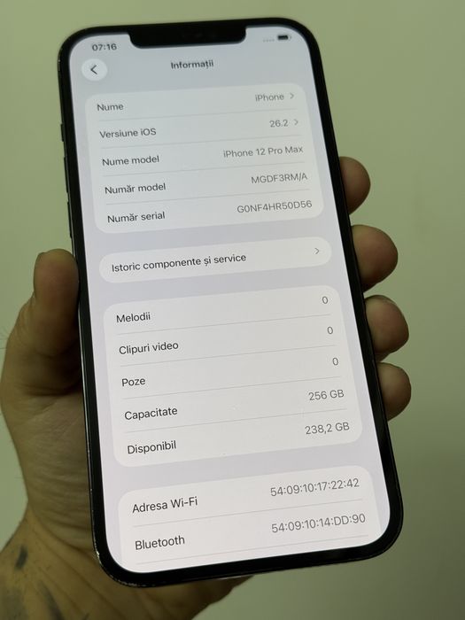 Apple iPhone 12 Pro Max 5G, 256GB, Sierra Blue Neverlocked / Excelent