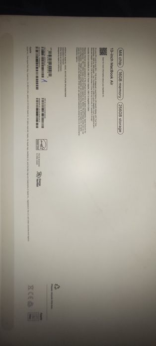 MacBook air 13 m4, 16/256