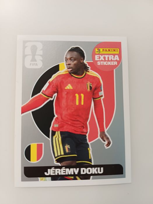 Extra sticker panini gold mbappe + silver doku