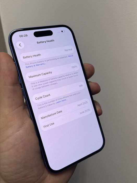 Iphone 16 128Gb 100% baterie