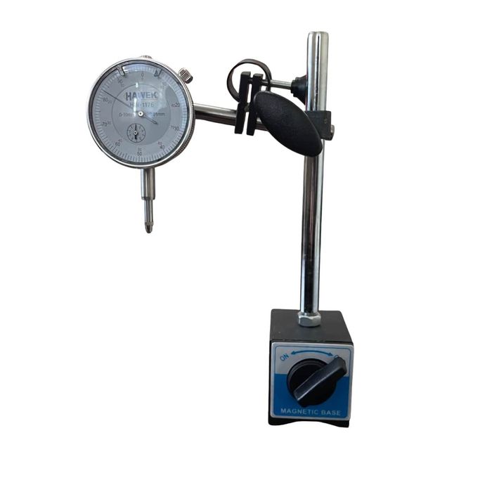 Магнитна стойка и индикаторен часовник HAWEK 0-10 мм инструмент
