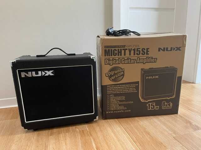 Пълен комплект Електрическа китара Jackson Squier bullet strat, Усилвател NUX Mighty15SE, стойка и кабел