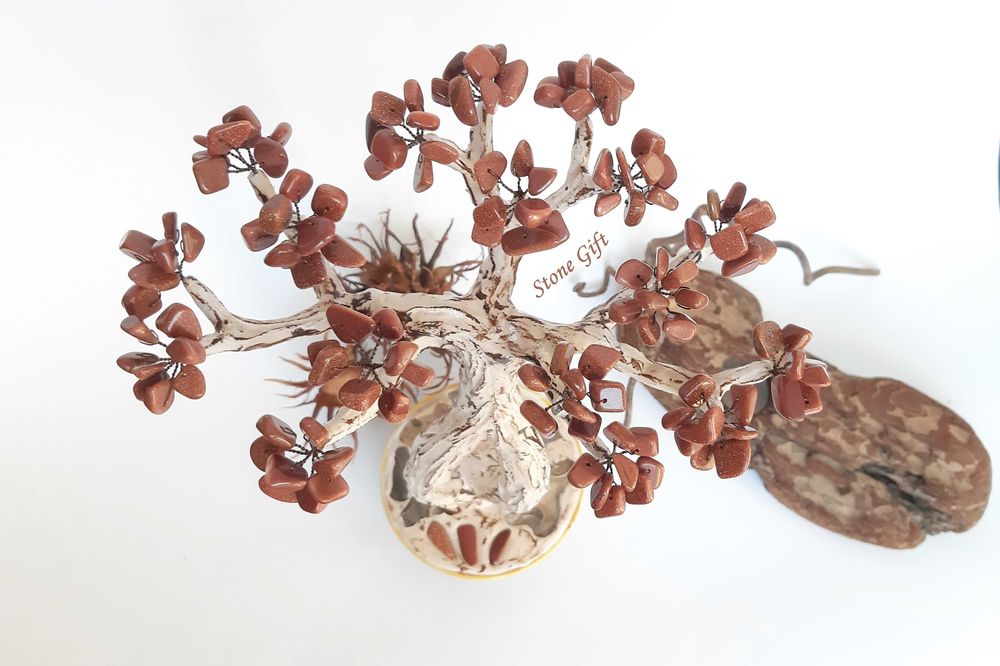 Дърво Слънчев Камък, Подарък Годишнина, Подарък Зодия, Бижу Подарък