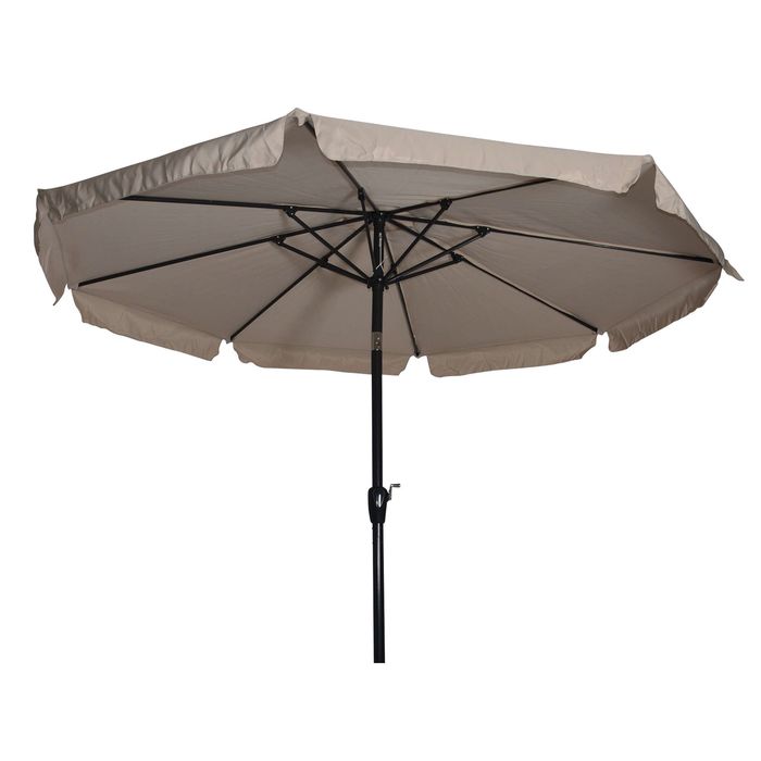 Umbrelă de Terasă / Grădină Lesli Living "Libra" 300 cm (Ecru, cu Manivelă și Înclinare)