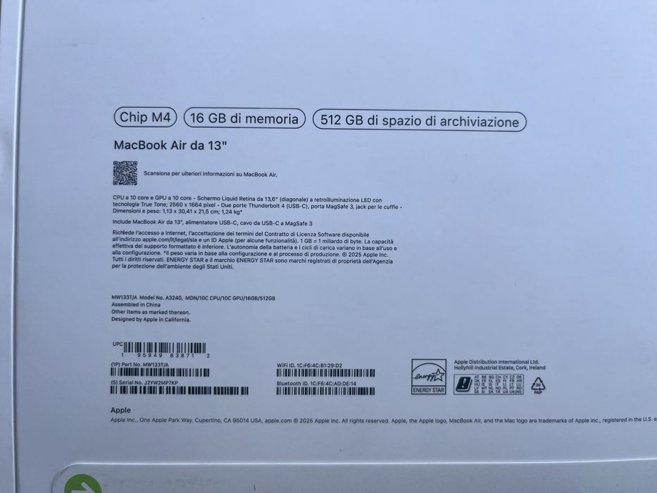 Laptop Apple MacBook Air 13