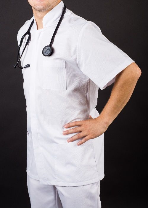 Halat med Barbatesc cu guler rusesc si fermoar ascuns ALB sau COLORAT