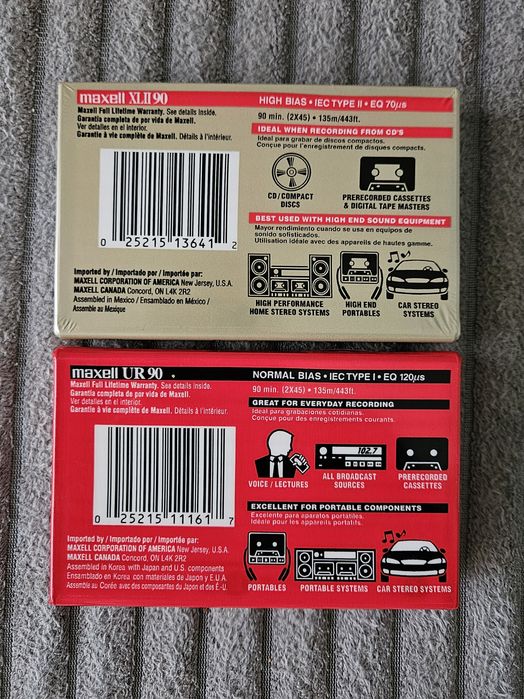 2 Casete Audio Maxell 90 USA