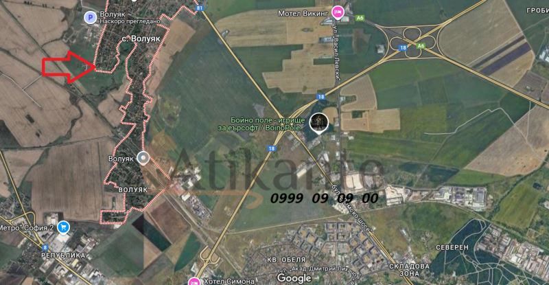 Продава се Парцел в с. Волуяк, Област София-град - 1548 кв.м за 60 €/кв.м - Снимка #2