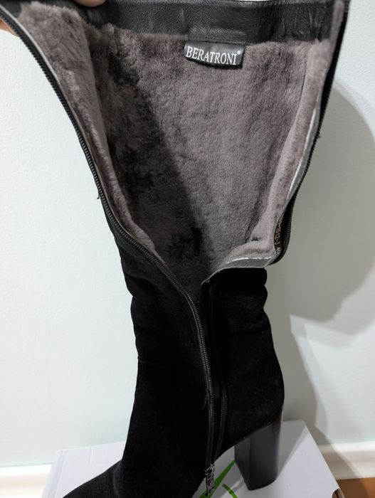 Сапоги натуральная замша