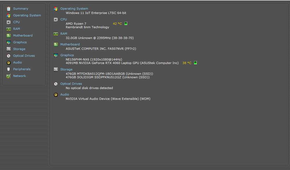Laptop Gaming ASUS TUF A15 Ryzen 7 / RTX 4060 / 32GB RAM / 1TB SSD ca