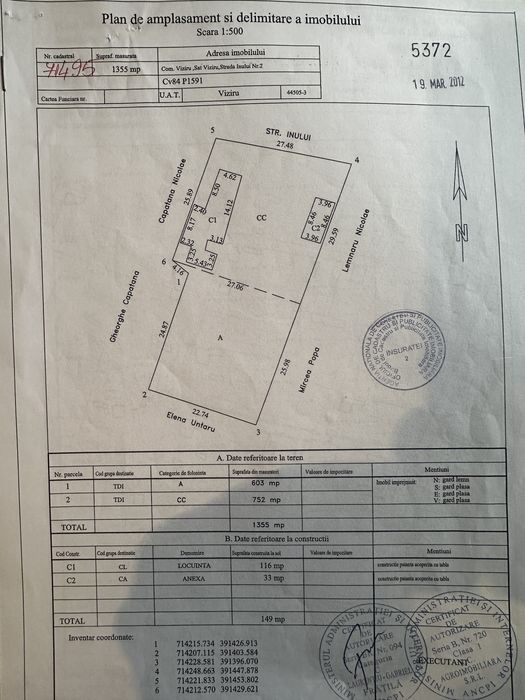 Casa batraneasca de vanzare comuna Viziru , str Inului nr 2