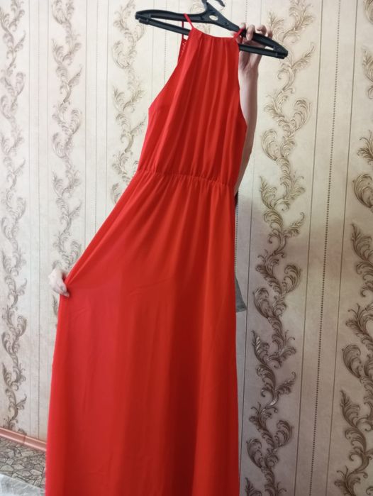 Вечернее платье в пол шифон + кружево