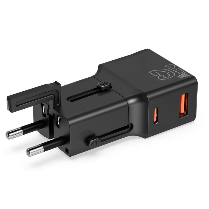 Зарядно устройство Mobile Origin Travel adapter, EU/US/UK/AU, 25W
