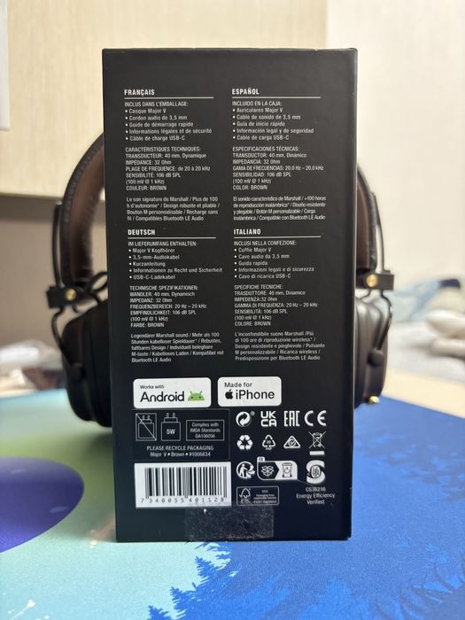 Наушники Marshall MAJOR 5
