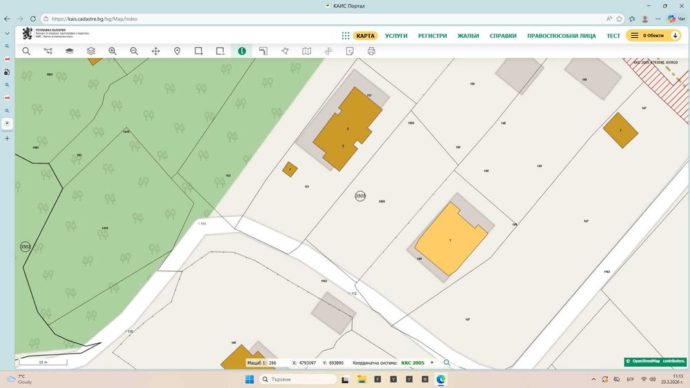 парцел Сълзица 484 м2 , без денивелация , 50 000 Е