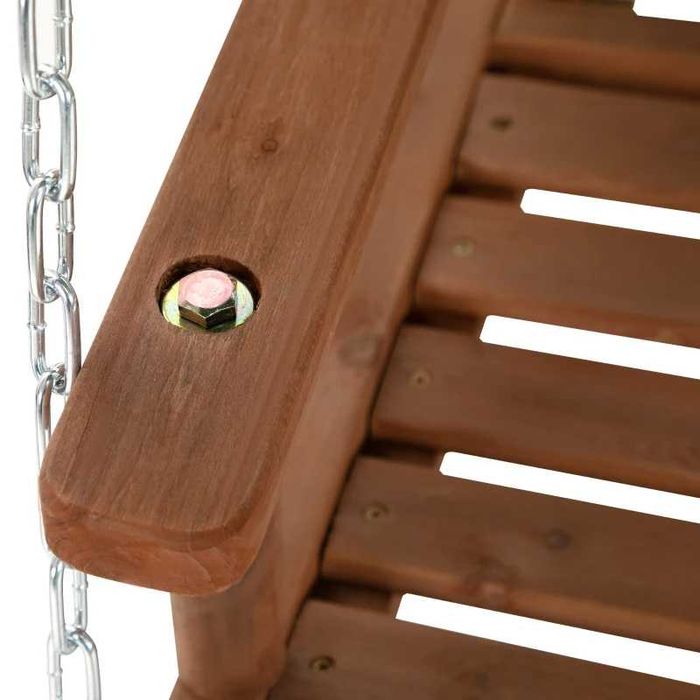 Градинска дървена люлка Outsunny от ела за 2 души със сенник