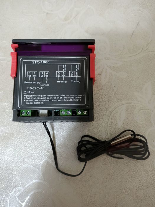 Терморегулятор stc 1000, щуп - термометр