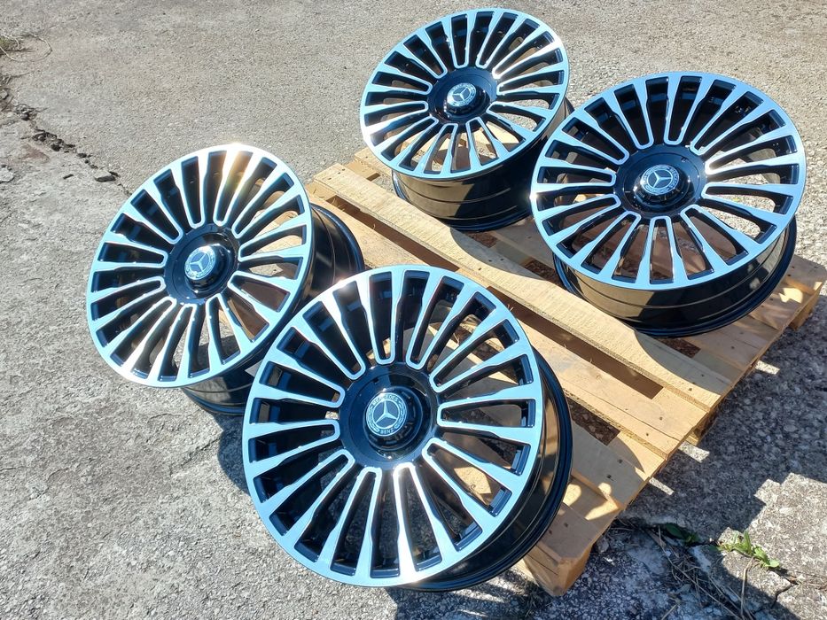 19 Mercedes C E S ML GLC GLE Class 8.5j et35 Black Polish Чисто Нови