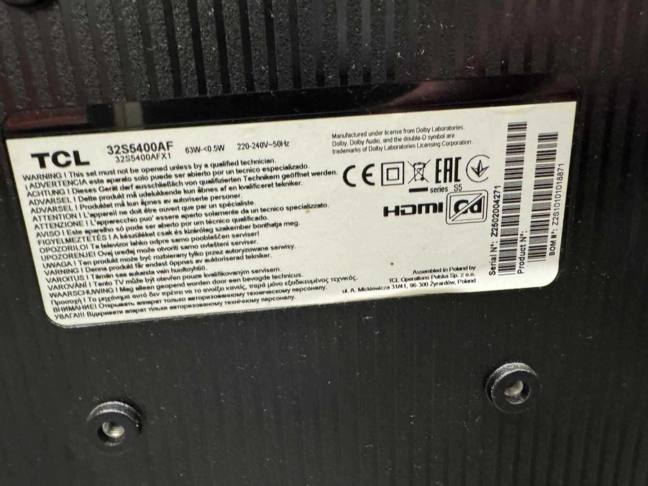 Hope Amanet P5-Televizor SMART  TCL LED 32S5400AF,80 cm, Full HD