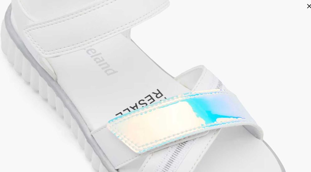 Sandale Graceland albe cu holografic  mar.36,inchidere scai