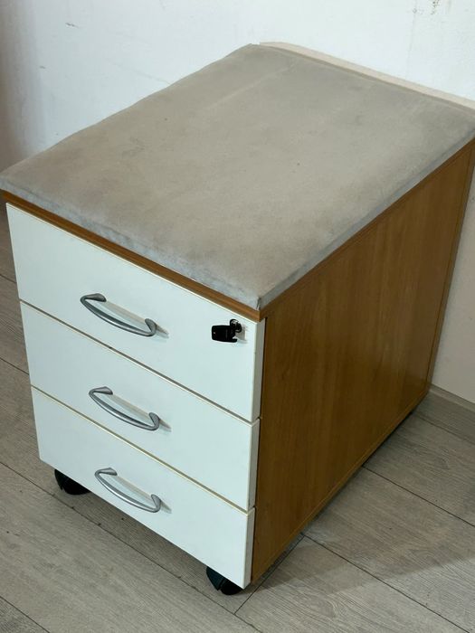 Rollbox cu 3 Sertare, Taburet; Mic Dulap Birou; Comodă; Casetieră; Noptieră