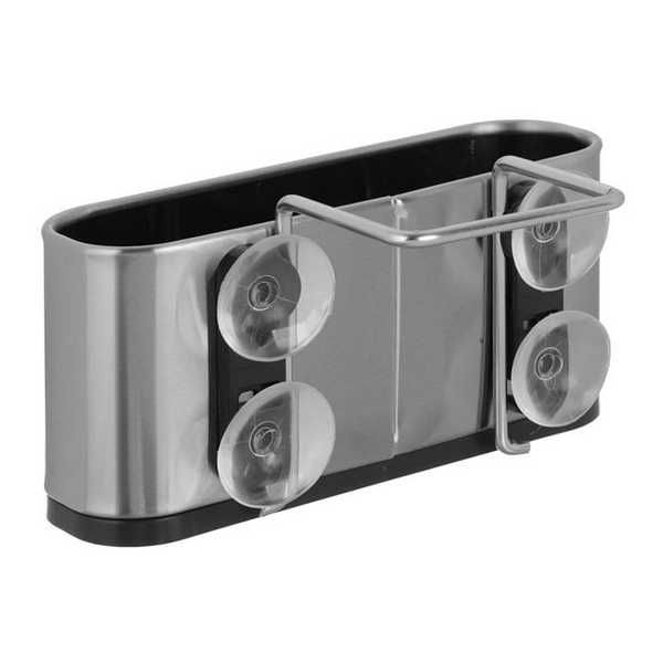 Органайзер за мивка от неръждаема стомана с вендуза Mercado Trade, Сив