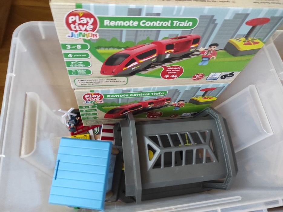 Trenuleț sine lemn și accesorii 14 kg