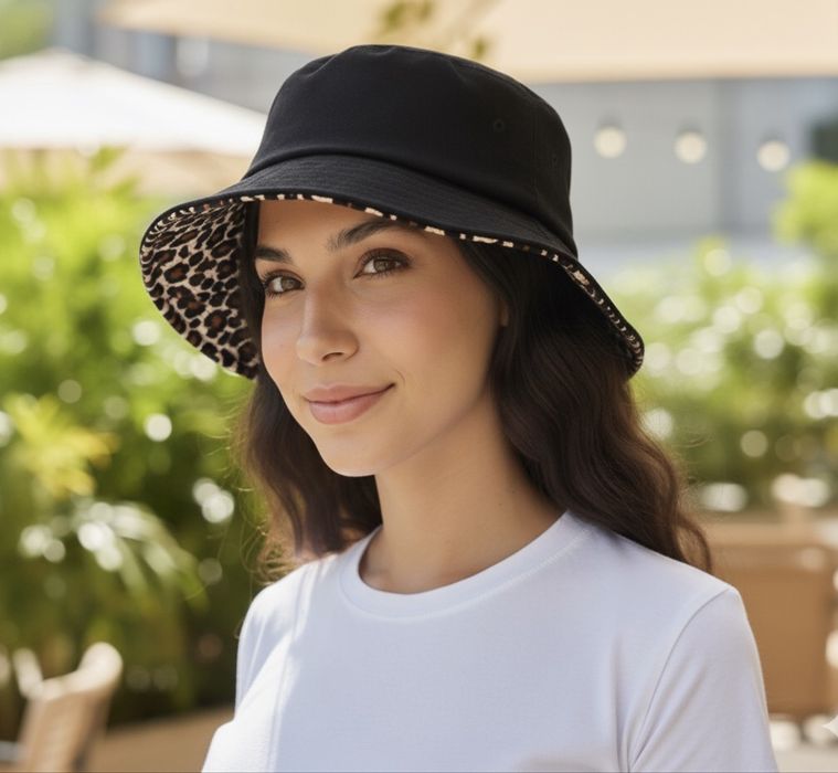 Pălărie bucket reversibilă - animal print