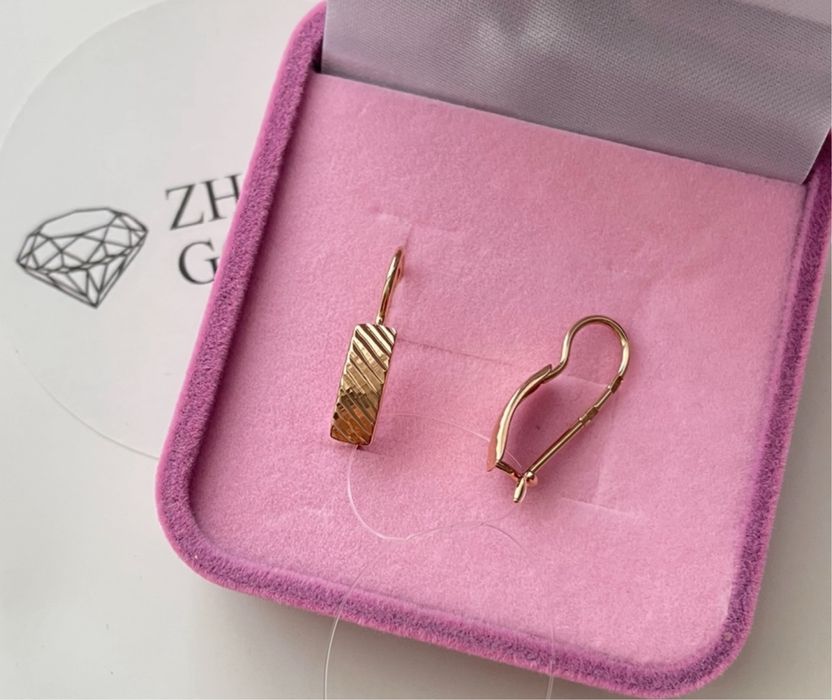 Золотые серьги без вставок