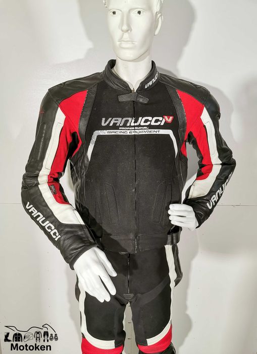 Costum moto piele si textil Vanucci-marime 54, 52