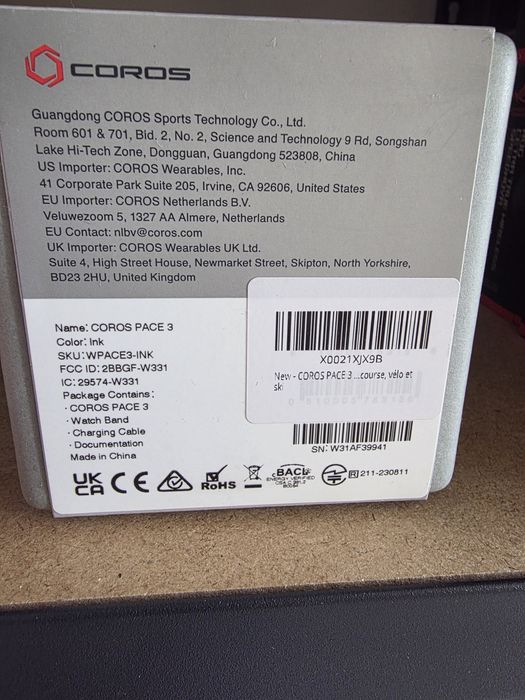 Ceas multisport COROS PACE 3 GPS Sport Watch White/Black