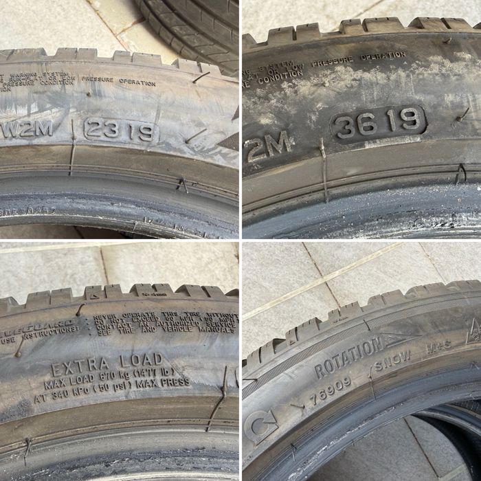 4бр. ОТЛИЧНИ Зимни Гуми С Борд 225/45R/17 XL -BRIDGESTONE- DOT:3619- 6.8мм+4.6мм