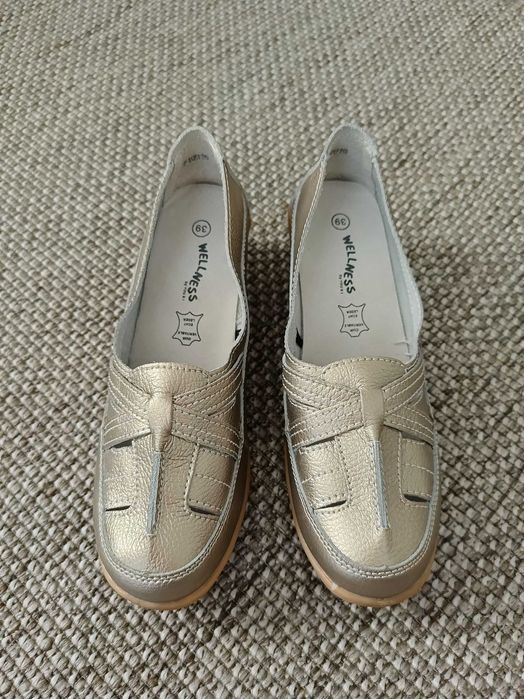 Pantofi loaferi piele Wellness măr.37.5