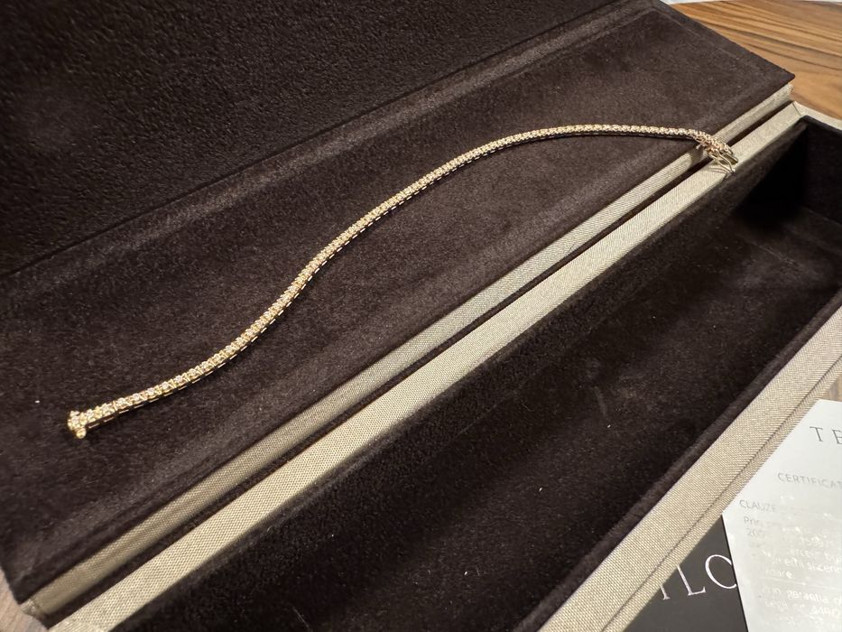 Vand bratara Tenis - Teilor - Diamante alb-roz