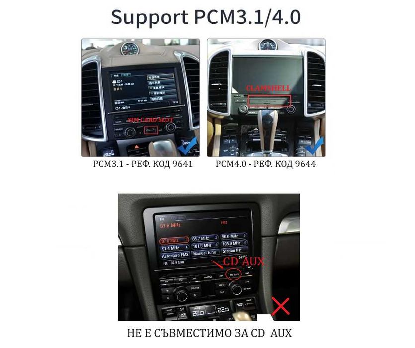 Porsche PCM3.1 System Безжичен Apple Carplay Android Auto MMI BOX,9641