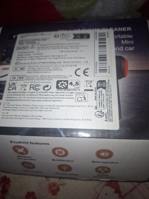 Miniaspirator auto nou