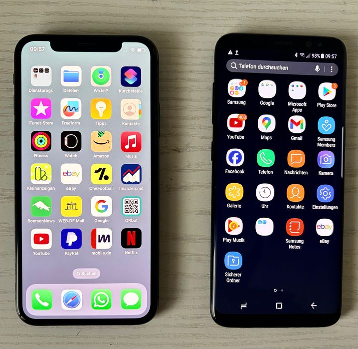 iPhone 10 256 GB и Samsung Galaxy 8S 64GB