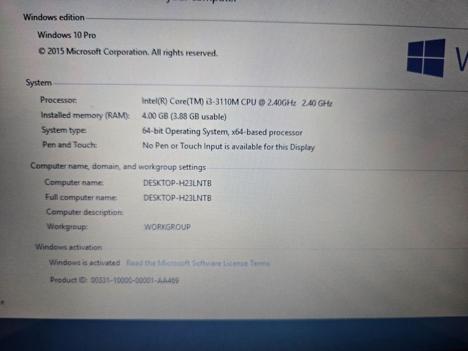 Laptop Sony Vaio SVE14 i3-3110m