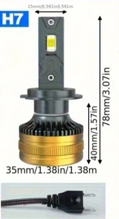 Becuri LED H7 Canbus 12V-24V 60000LM set 2buc