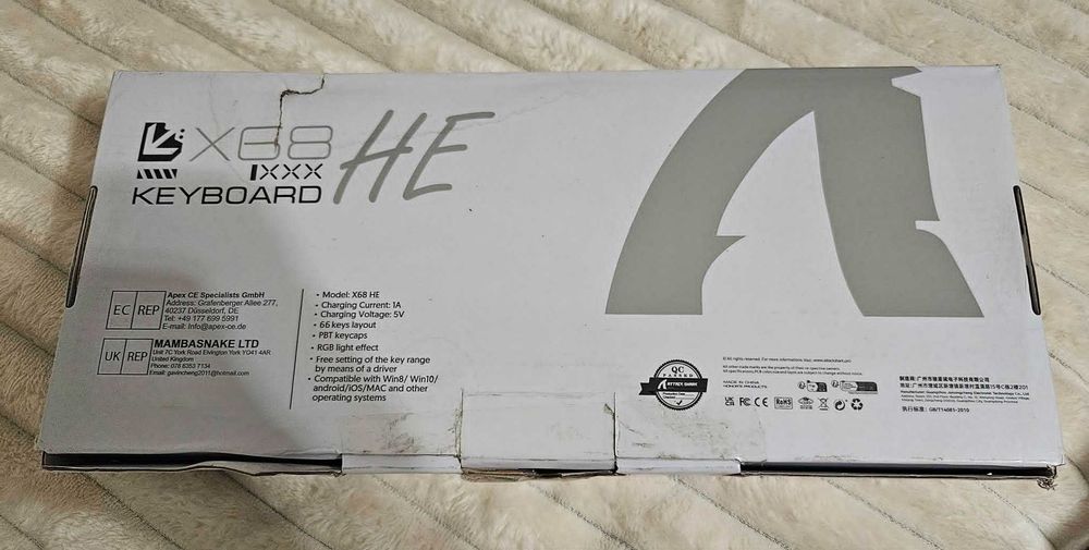 Клавиатура ATTACK SHARK X68 HE 8000Hz Rapid Trigger
