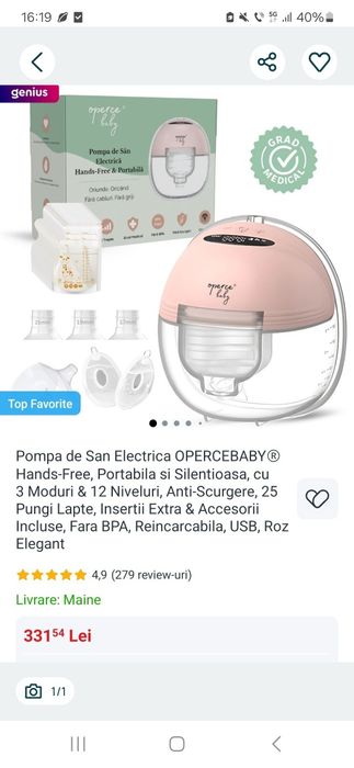 Pompa san Hand free Operce baby