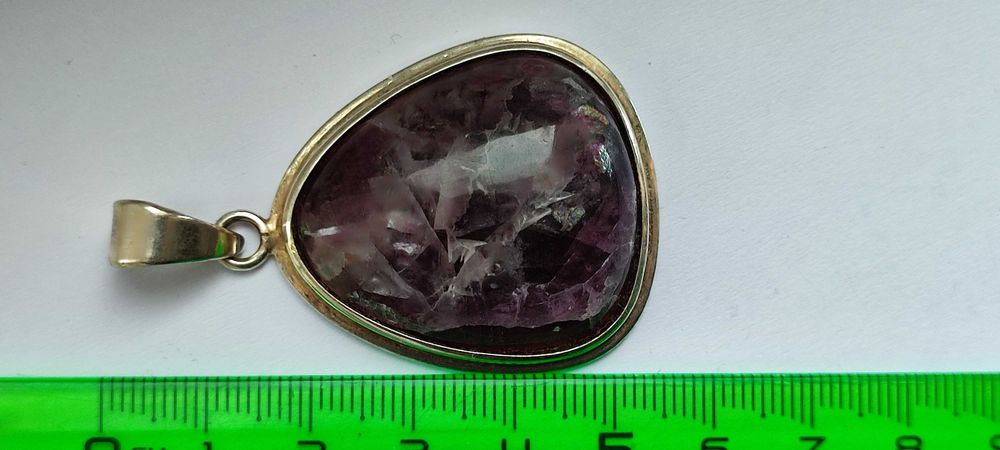 Серебряный кулон с камнем ФЛЮОРИТ