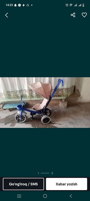 Kolyaska sotiladi bir yilcha foydalanganmz holati yangi