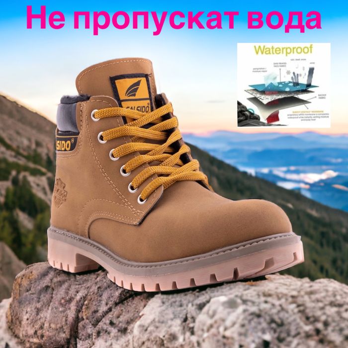 мъжки боти зимни непромокаеми с дълбок грайфер за сняг дъжд кал