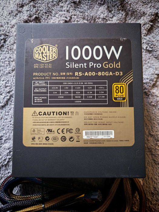 Cooler Master Silent Pro Gold 1000W - RS-A00-80GA-D3