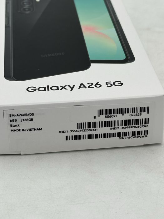 Samsung Galaxy A26 5G, 128gb, sigilat, incarcator, transport ZERO