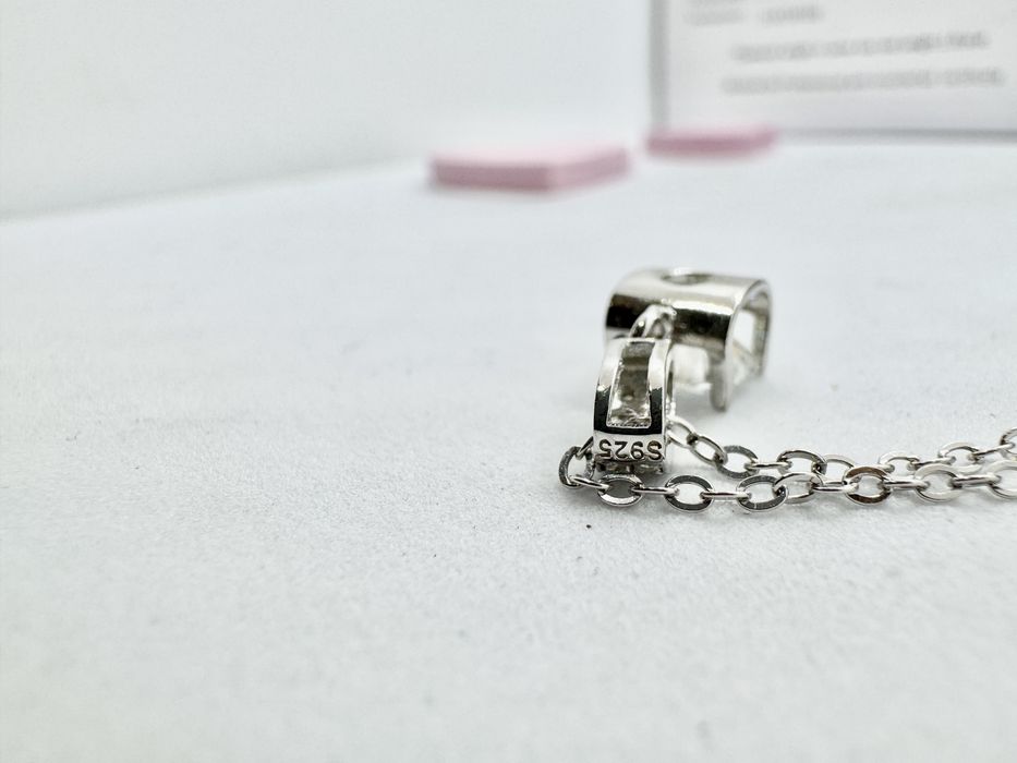 Сребърно колие с мойсанит (диамант) 1 карат