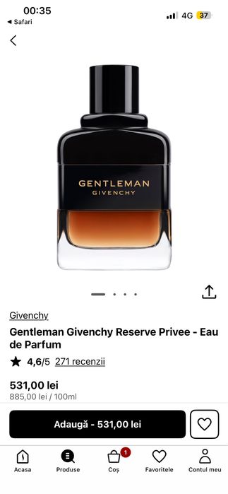 Parfum givenchy gentleman privee 60 ml douglas