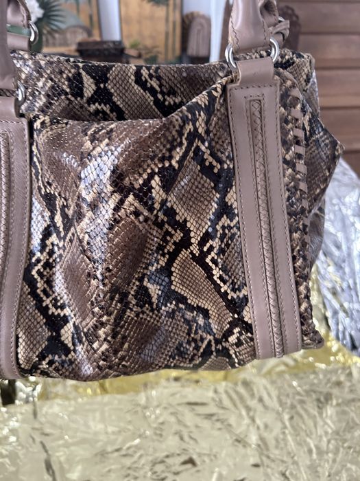 Geanta Zara din piele naturala si piele de sarpe,premium